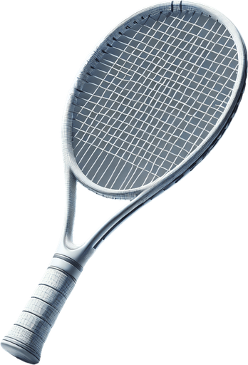 Tennis Racket.
Single Game Texture. In-Game asset. 2d. Blank background. High contrast. No shadows.