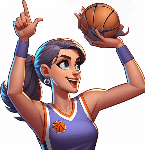 remove the gray basketball from the characters hand