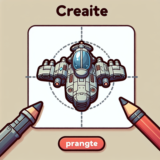 sci-fi cartoon spaceship.
Single Game Texture. In-Game asset. 2d. Blank background. High contrast. No shadows.