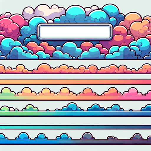 colorful cartoon clouds thin border. vertical. 2048x2732.
Single Game Texture. In-Game asset. 2d. Blank background. High contrast. No shadows.