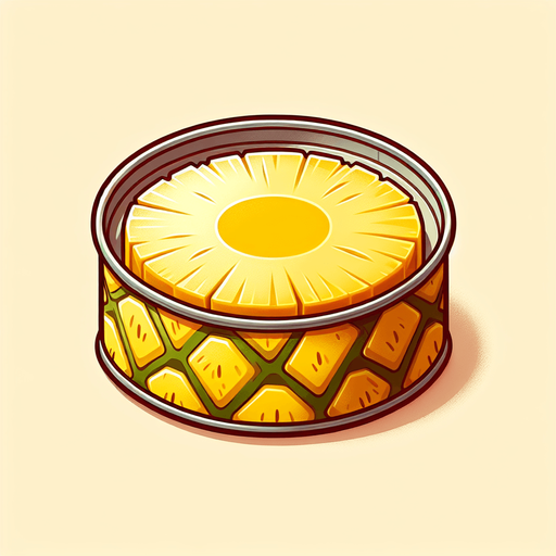 Delicious slice of (canned) pineapple with peel and center removed..
Single Game Texture. In-Game asset. 2d. Blank background. High contrast. No shadows.