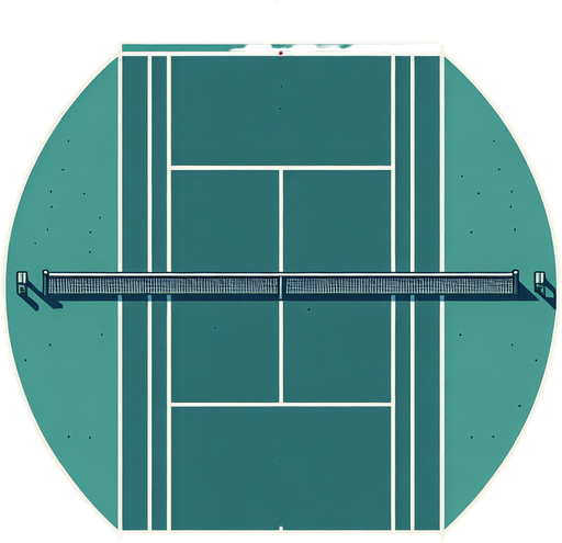 Tennis Court Background.
Single Game Texture. In-Game asset. 2d. Blank background. High contrast. No shadows. Up view