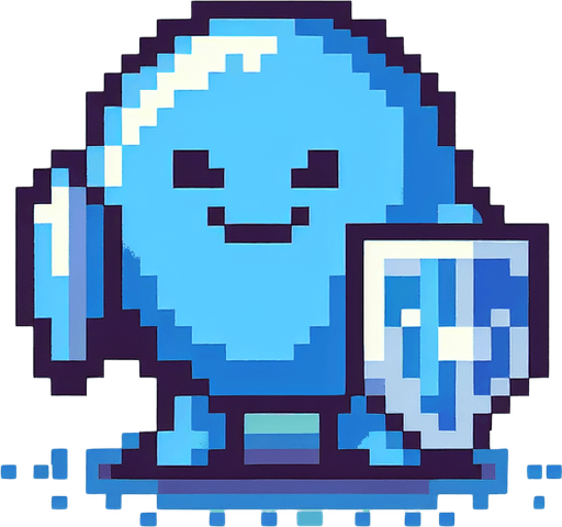 a friendly blue shielded elemental, I want the art style to reflect a classic 16-bit retro pixel art aesthetic, reminiscent of early 1990s RPGs..
Single Game Texture. In-Game asset. 2d. Blank background. High contrast. No shadows.