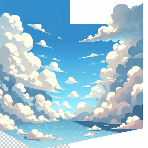 clouds on the sky.
Single Game Texture. In-Game asset. 2d. Blank background. High contrast. No shadows.