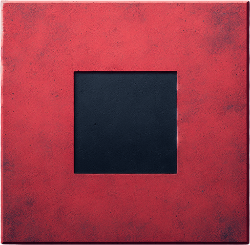 the surface is red, concrete with a black square in the center..
Single Game Texture. In-Game asset. 2d. Blank background. High contrast. No shadows.