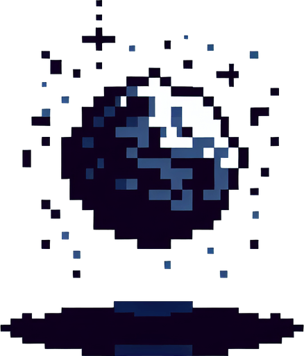 pixel art of a asteroid.
Game asset. 2d. Blank background. High contrast. No shadows.