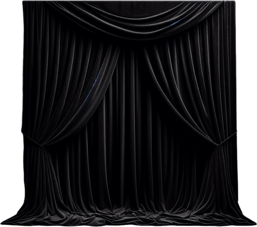 black curtain full screen.