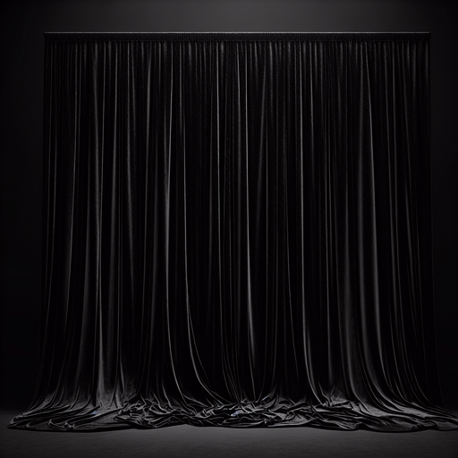 black curtain full screen.