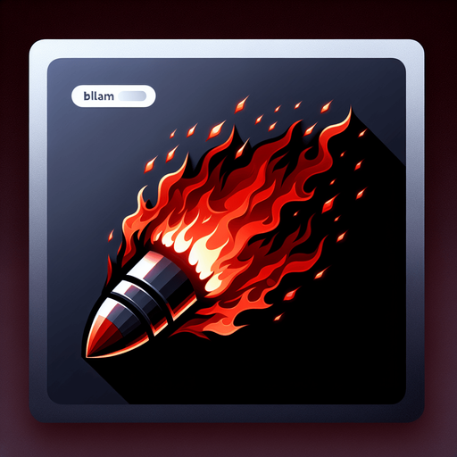 Red fiery bullet.
Single Game Texture. In-Game asset. 2d. Blank background. High contrast. No shadows.