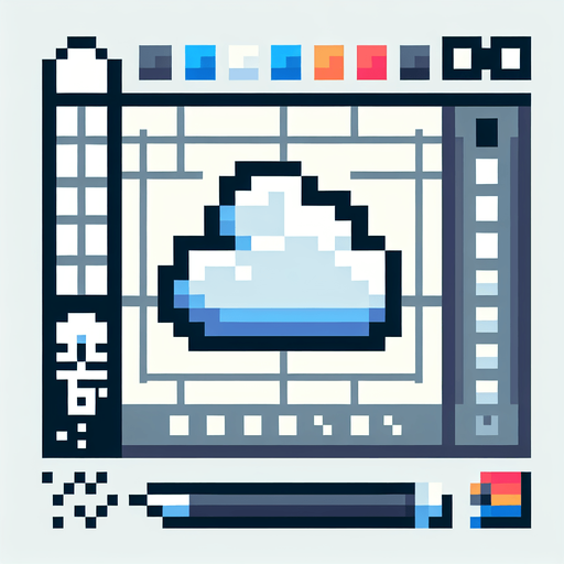 pixel art cloud.
Single Game Texture. In-Game asset. 2d. Blank background. High contrast. No shadows.