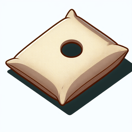 Cartoon. Square sack. Cornhole. Top view. In game asset Single Game Texture. In-Game asset. 2d. Blank background. High contrast. No shadows.