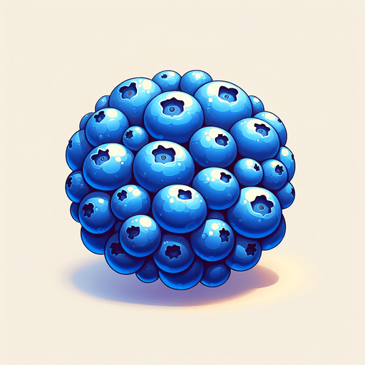 A small pile of delicious blueberries.
Single Game Texture. In-Game asset. 2d. Blank background. High contrast. No shadows.