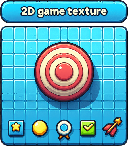 cartoon shooting target sprite
Single Game Texture. In-Game asset. 2d. Blank background. High contrast. No shadows.