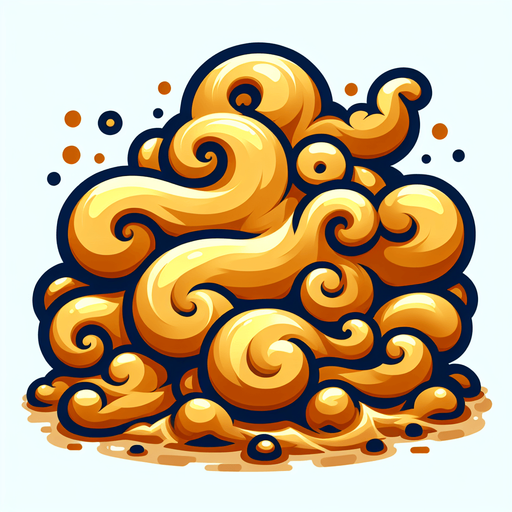 create a cartoon-style illustration of a sand cloud.
Single Game Texture. In-Game asset. 2d. Blank background. High contrast. No shadows.