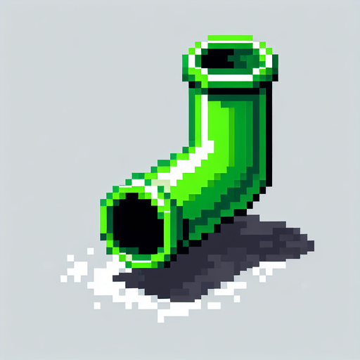 A green pipe facing upwards.
Single Game Texture. In-Game asset. 2d. Blank background. High contrast. No shadows.