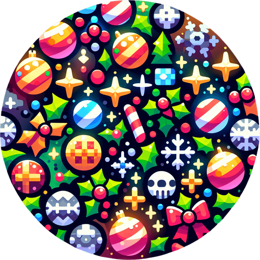 Christmas sparkles png Single Game Texture. In-Game asset. 2d. Blank background. High contrast. No shadows.