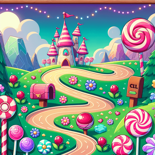 Simple Casual game background cartoon candy.