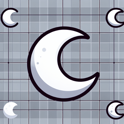 Cartoon, white crescent moon. white. no dots..
Single Game Texture. In-Game asset. 2d. Blank background. High contrast. No shadows.