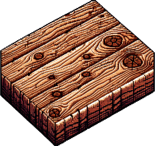 pixel art of a wooden board.