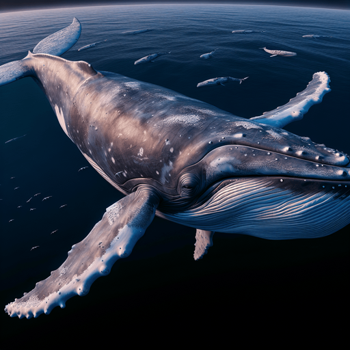 North Pacific right whale. Horizontal complete lateral view.....
2024 game style. Photorealistic. Full side view.