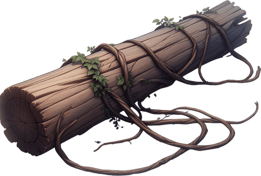 2d single log laying long ways on side with vines seen from side unreal engine 5
Single Game Texture. In-Game asset. 2d. Blank background. High contrast. No shadows.