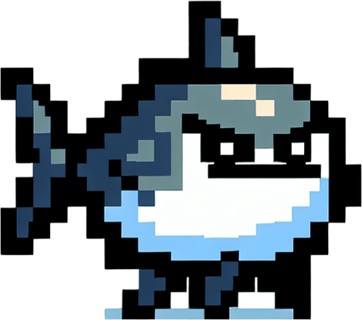 cute angry spearfish. pixelated. 8 bit.
Single Game Texture. In-Game asset. 2d. Blank background. High contrast. No shadows.