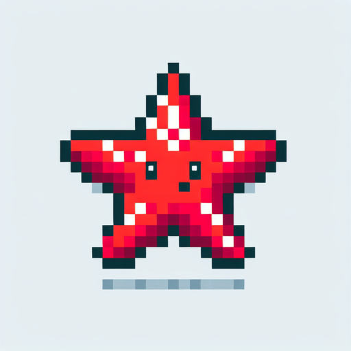 8-bit. cartoon. starfish.
Single Game Texture. In-Game asset. 2d. Blank background. High contrast. No shadows.