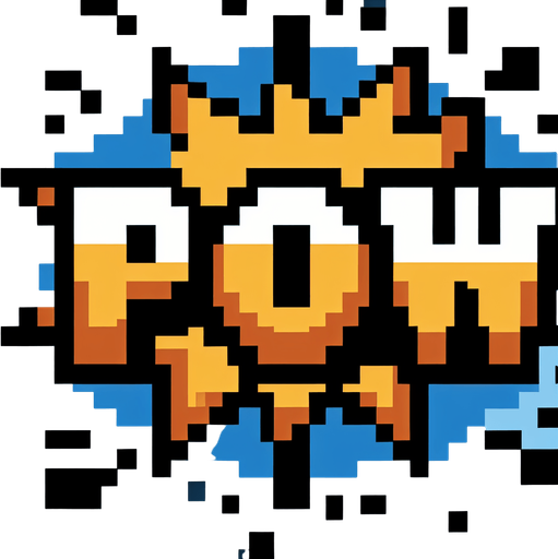 pixel art of pow comic symbol.