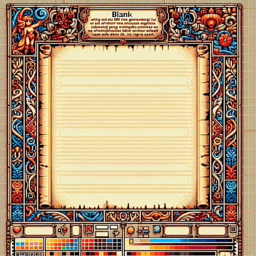 blank wide papyrus. I want the art style to reflect a classic 16-bit retro pixel art aesthetic, reminiscent of early 1990s RPGs with vibrant colors. The environment should have a rich, fantasy-themed design with intricate backgrounds and a nostalgic, old-school feel..
Single Game Texture. In-Game asset. 2d. Blank background. High contrast. No shadows.