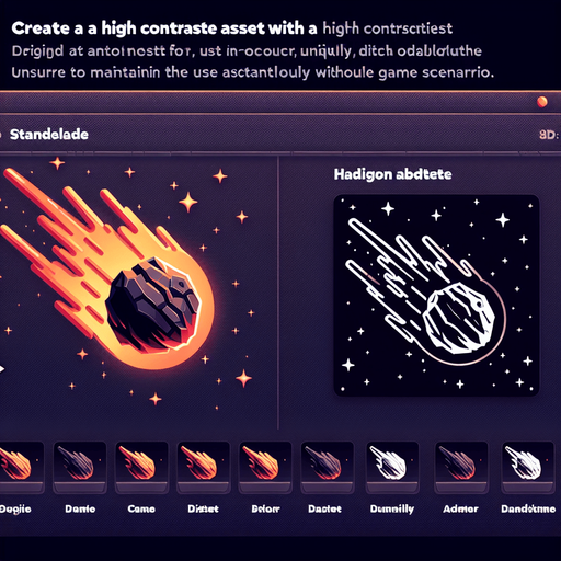 meteor.
Single Game Texture. In-Game asset. 2d. Blank background. High contrast. No shadows.