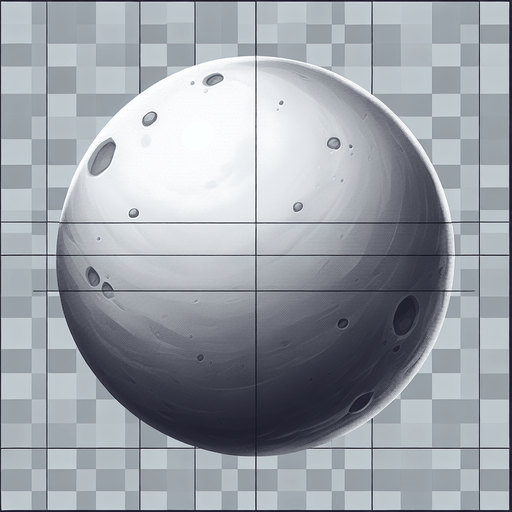 Balle.
Single Game Texture. In-Game asset. 2d. Blank background. High contrast. No shadows.