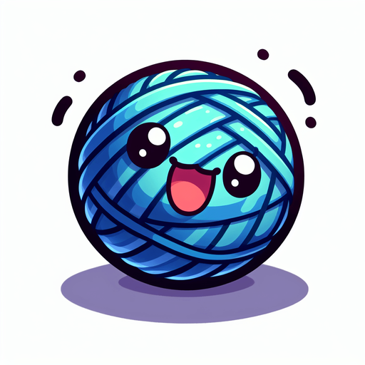 Create a cartoon-style illustration of a yarn ball. The goal is to capture a lively and playful location.
Single Game Texture. In-Game asset. 2d. Blank background. High contrast. No shadows.