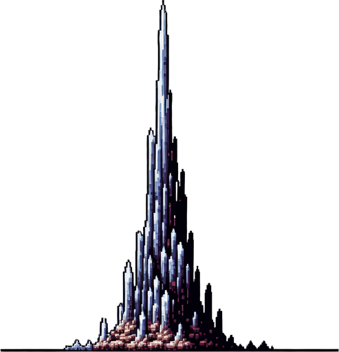 stalactite spike, front view, I want the art style to reflect a classic 16-bit retro pixel art aesthetic, reminiscent of early 1990s RPGs..
Single Game Texture. In-Game asset. 2d. Blank background. High contrast. No shadows.