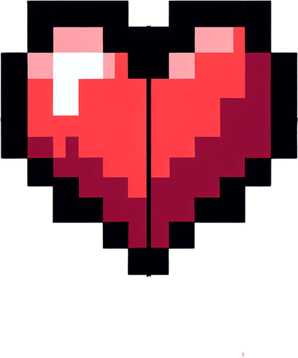 hit point heart pixel art
Single Game Texture. In-Game asset. 2d. Blank background. High contrast. No shadows.