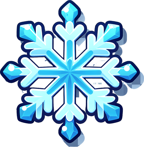 Cartoon Christmas snow flake. Blue
Single Game Texture. In-Game asset. 2d. Blank background. High contrast. No shadows.