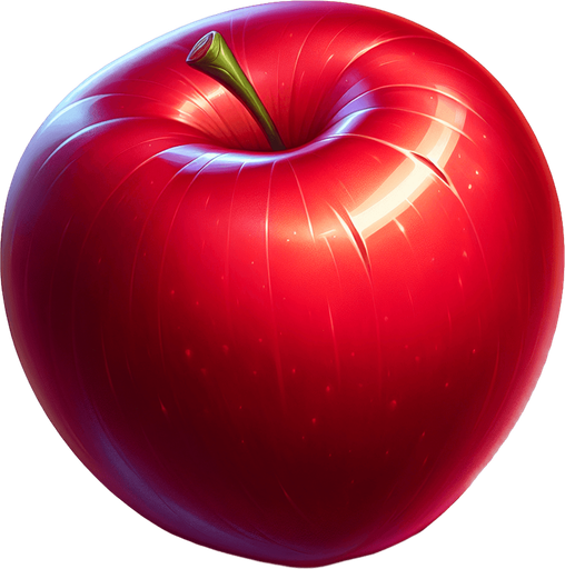 apple.
Single Game Texture. In-Game asset. 2d. Blank background. High contrast. No shadows.