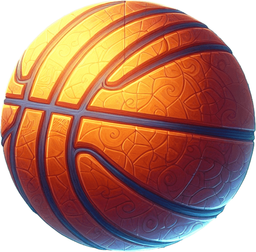 2d basketball in the art style of final fantasy 9.
Single Game Texture. In-Game asset. 2d. Blank background. High contrast. No shadows.