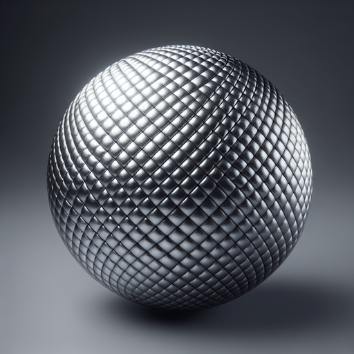 metal ball in 3D.
Single Game Texture. In-Game asset. 2d. Blank background. High contrast. No shadows.