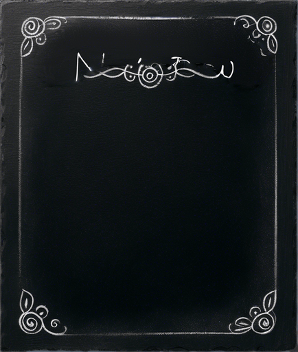 Text "NOVICE BREW" handwritten in white chalk