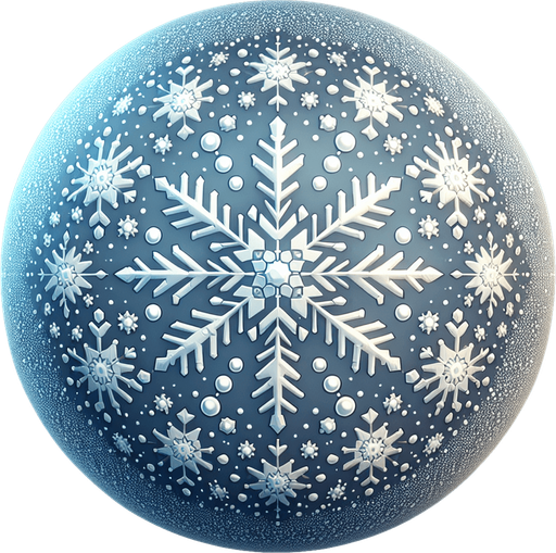 A snowflake Single Game Texture. In-Game asset. 2d. Blank background. High contrast. No shadows.