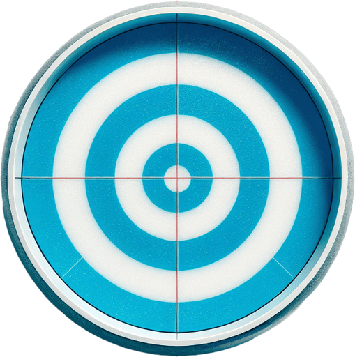 Single Game Texture. In-Game asset. 2d. Blank background. High contrast. No shadows. round curling ice ring. top-down. seen from above