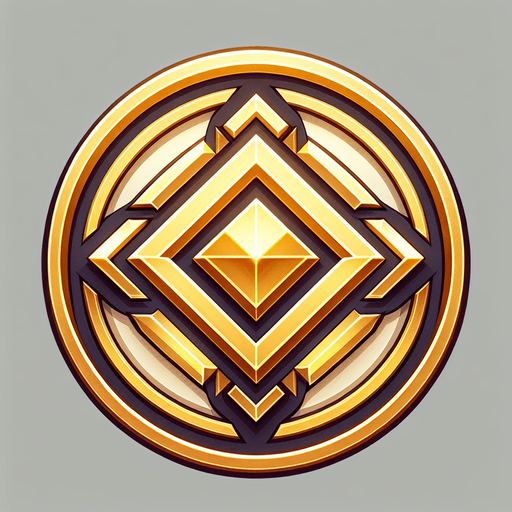 Golden badge shaped.
Single Game Texture. In-Game asset. 2d. Blank background. High contrast. No shadows.