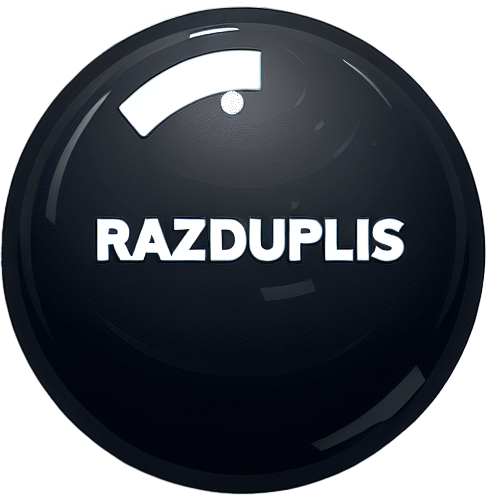 Текст: «RAZDUPLIS»
Черный.
Single Game Texture. In-Game asset. 2d. Blank background. High contrast. No shadows.