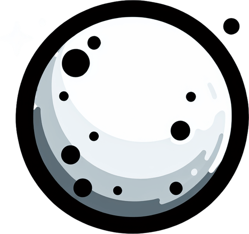 Computer game, White bubble, flat shaded. Low detail, Single Game Texture. In-Game asset. 2d. Blank background. High contrast. No shadows. Thin black outline