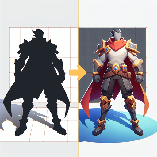 Hero Character.
Single Game Texture. In-Game asset. 2d. Blank background. High contrast. No shadows.