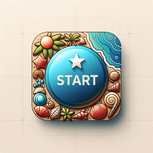 Start button.
Beach themed