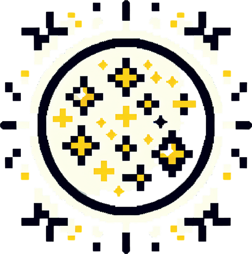 In game comic sparkles, a circle ring of stars and sparkles ✨ pixel art, pale yellow, action lines.
Single Game Texture. In-Game asset. 2d. Blank background. High contrast. No shadows.