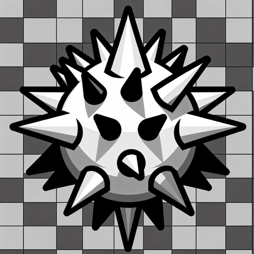 spikes.
Single Game Texture. In-Game asset. 2d. Blank background. High contrast. No shadows.