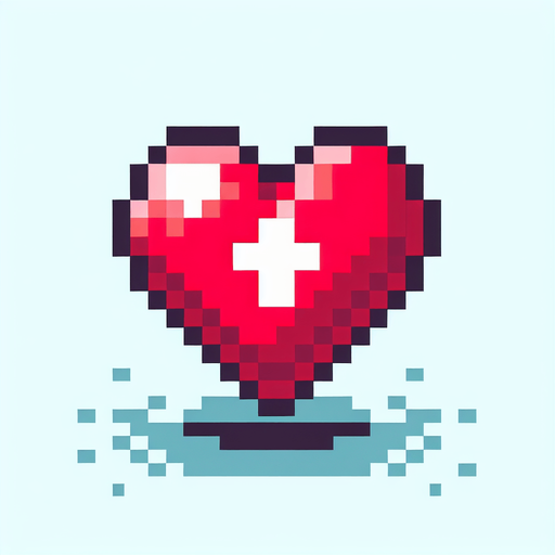 hit point heart pixel art
Single Game Texture. In-Game asset. 2d. Blank background. High contrast. No shadows.