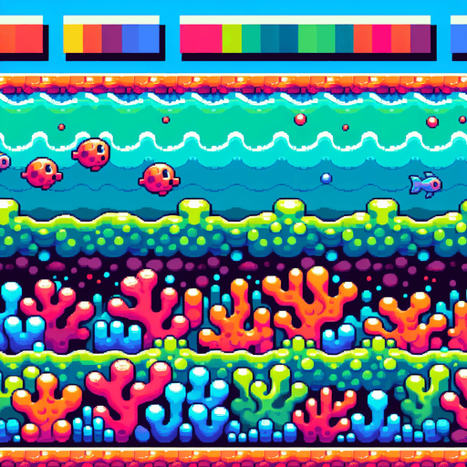 coral reef line. cartoon. 8-bite. Single Game Texture. In-Game asset. 2d. Blank background. High contrast. No shadows..
Single Game Texture. In-Game asset. 2d. Blank background. High contrast. No shadows.